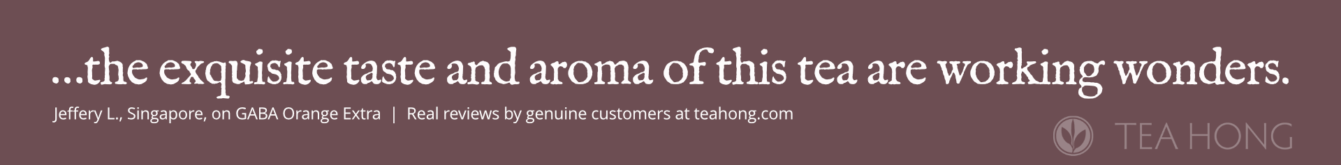 Customer review on GABA Orange Extra, a special Taiwan oolong